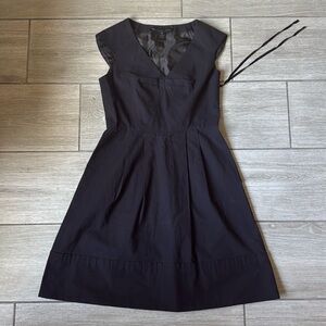 Marc by Marc Jacobs Little Black Cotton V-Neck Dress Size 2